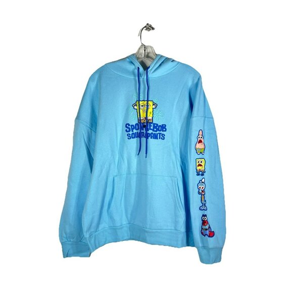 SpongeBob SquarePants Womens Large Graphic Hoodie Blue - Picture 5 of 13